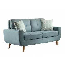 Deryn Love Seat - Polyester - Teal